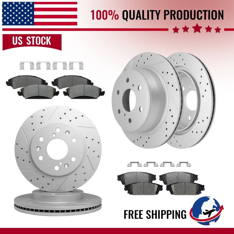 Front Rear Rotors Brake Pads for 2015 2016 2017 2018-2020 Cadillac Escalade ESV
