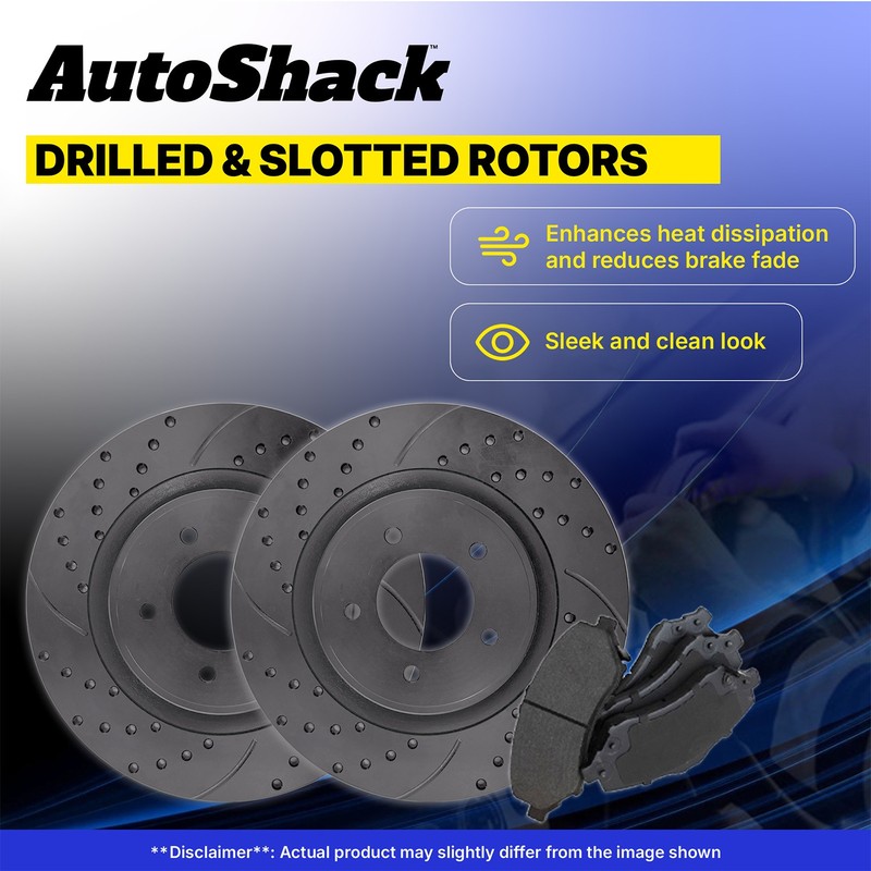 Front Drilled Slotted Brake Rotors Ceramic Pads for Nissan, Sentra 2013-2019 gallery