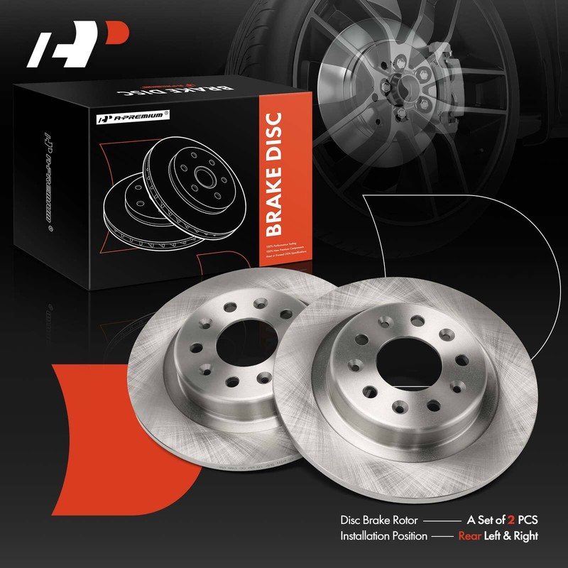 2xDisc Brake Rotors Rear for Buick Envision Chevrolet Equinox Malibu GMC Terrain gallery