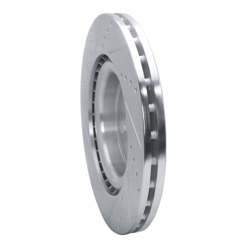Disc Brake Rotor-Brake Rotor - Drilled And Slotted - Silver fits 2018 WRX STI gallery