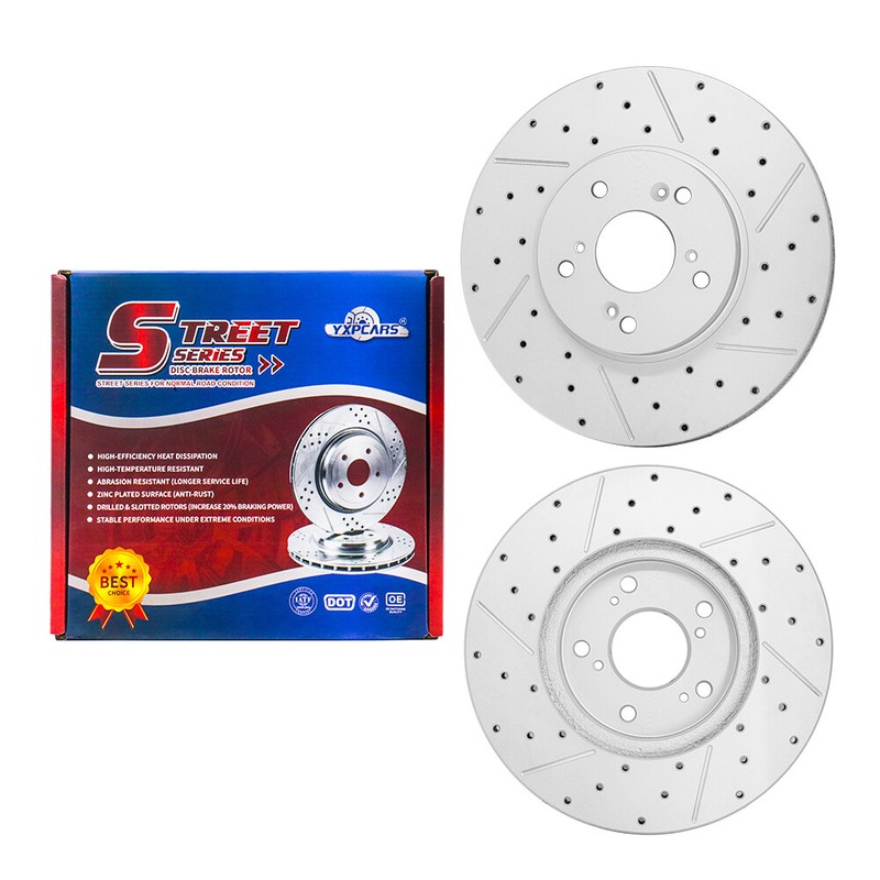 Front Disc Brake Rotors + Ceramic Brake Pads For Honda Accord Acura CL TL TSX gallery