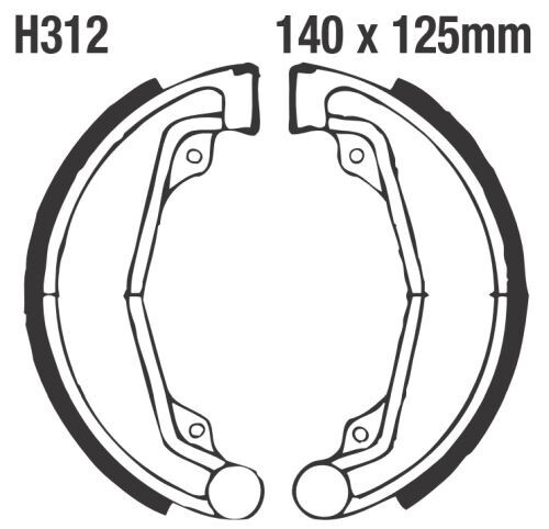 Brake shoes EBC H312 / SBS 2023