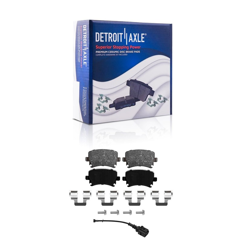 Rear Disc Brake Rotors Ceramic Pads for 2007-2009 Audi A3 Volkswagen VW EOS GTI gallery