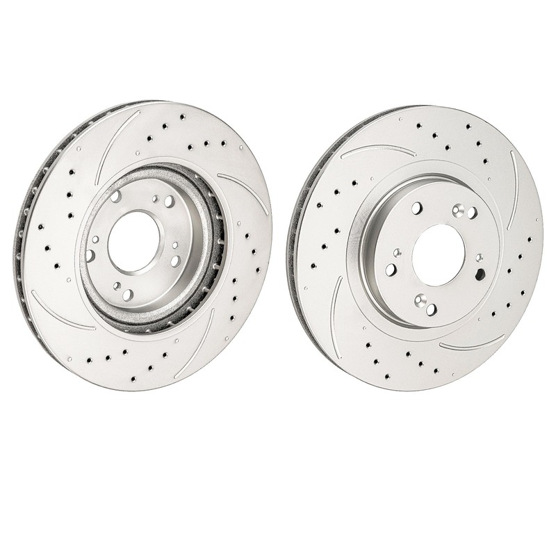 Fits 2002-2006 Acura RSX Front Drilled Slotted Brake Rotors 45251S9AE50 2PC gallery
