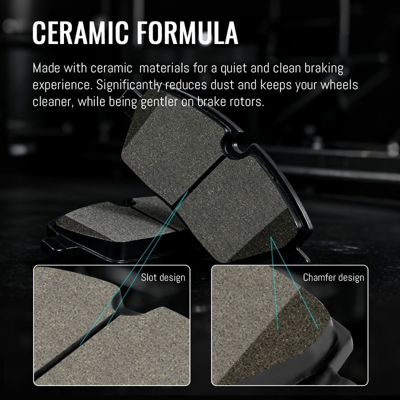 AWD Front Disc Drilled Rotors Ceramic Brake Pads for 2019-2022 2023 Mazda 3 AWD gallery