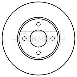 Borg & Beck Front 1x Brake Disc Fits Nissan Micra Note 1.2 1.5 dCi 402061HA0A gallery