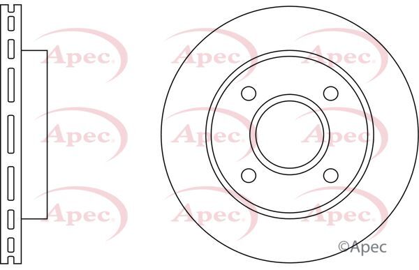 Brake Discs Pair Front FOR FORD ESCORT VII 1.8 95->01 Diesel Petrol Apec gallery