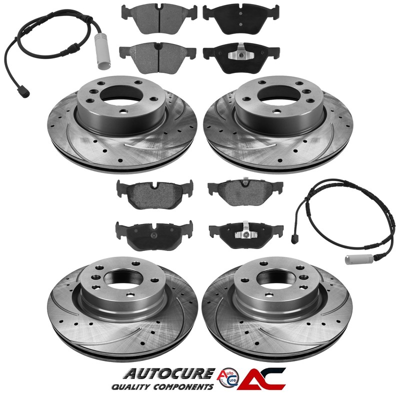 FOR BMW 3 SERIES E90 2008-2012 DRILLED & GROOVED REAR BRAKE DISCS & BRAKE PADS