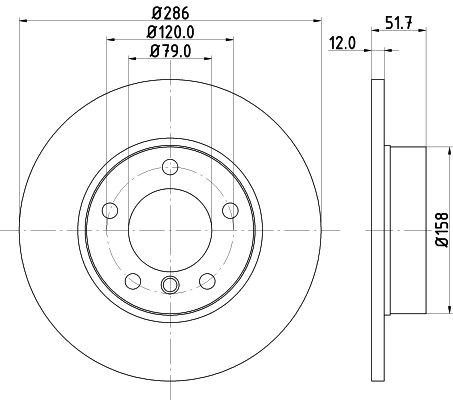 2X Mintex Front Solid Brake Discs 286mm Fits BMW 3 Z3