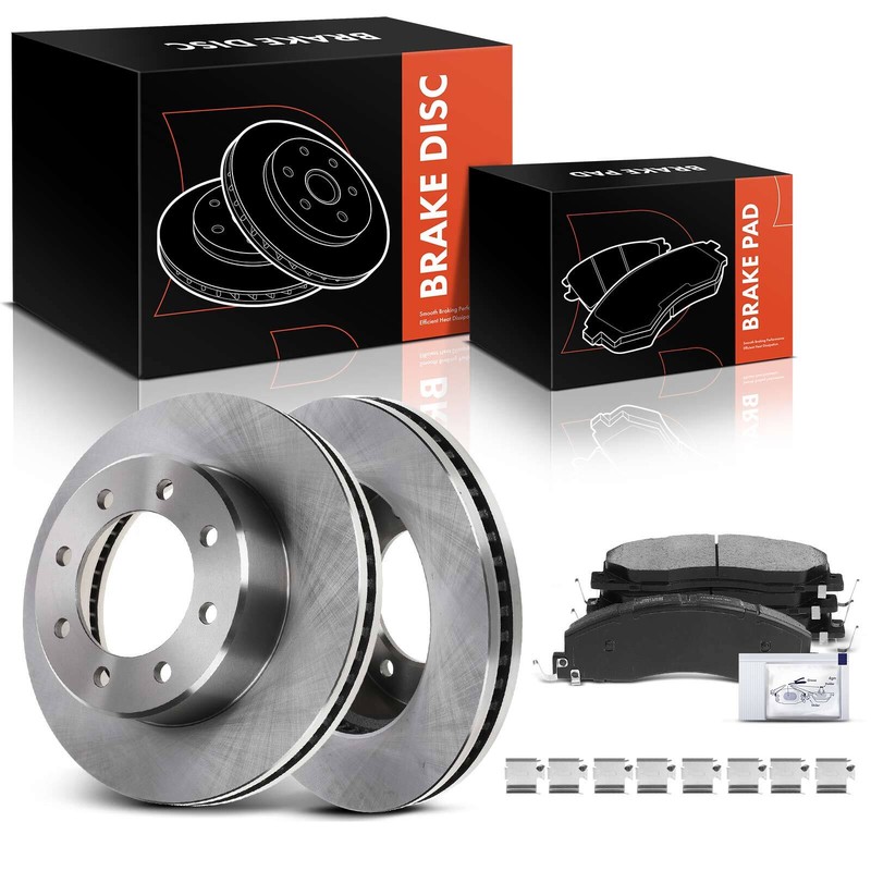 Disc Brake Rotors & Ceramic Brake Pads for Dodge Ram 2500 Ram 3500 09-10 Front