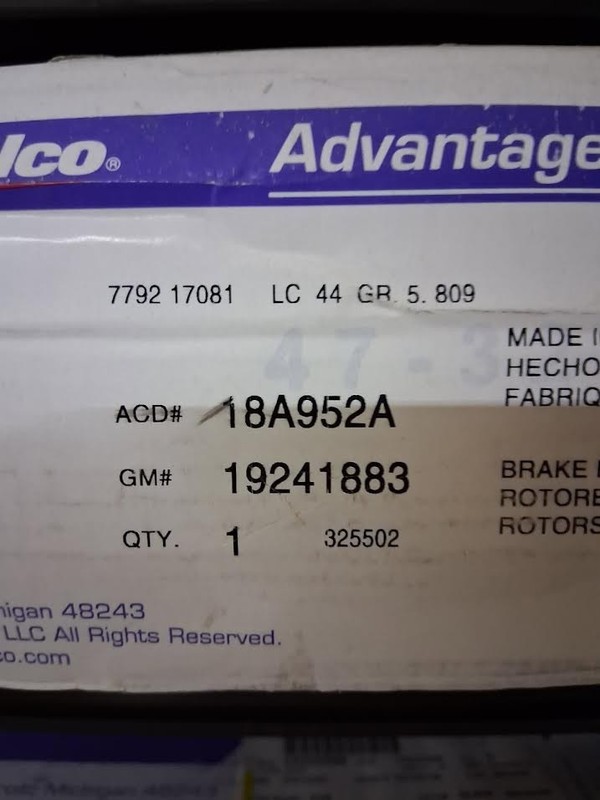 NEW ACDELCO Rear Brake Rotor 1999-2007