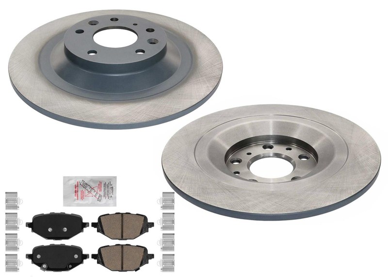 Rear Coated Brake Disc Rotors Brake Pad Set for Mazda CX-50 CX50 2023-2024