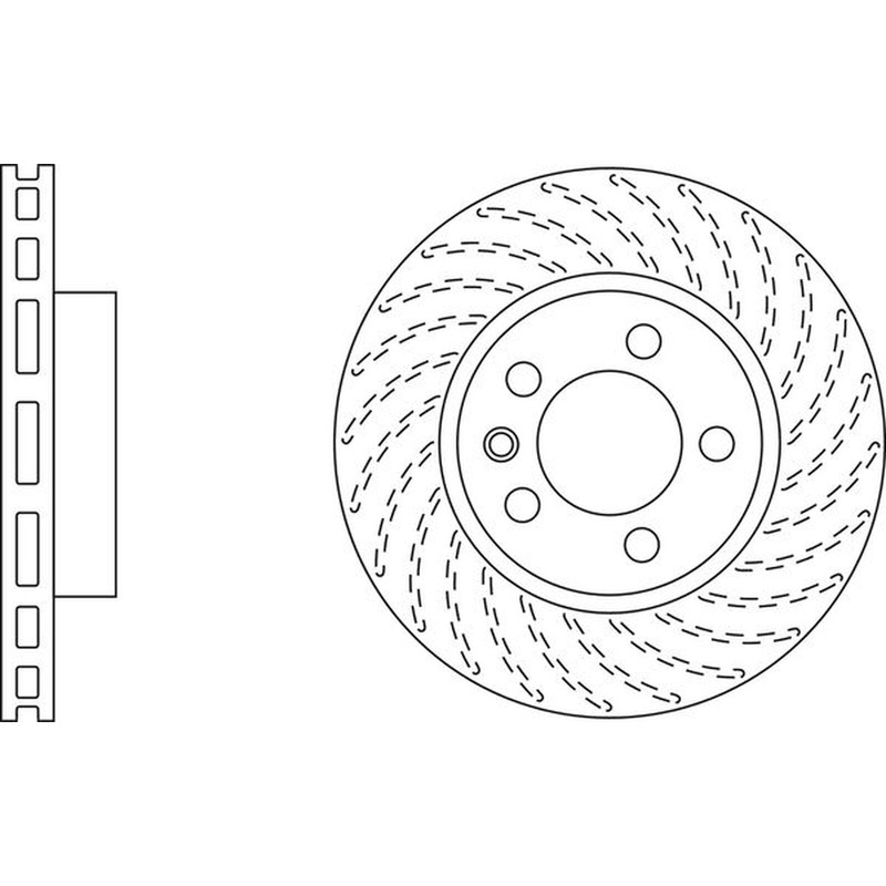 Apec Blue Brake Disc – Off-Side Front SDK6410 for Porsche Cayenne and VW Touareg