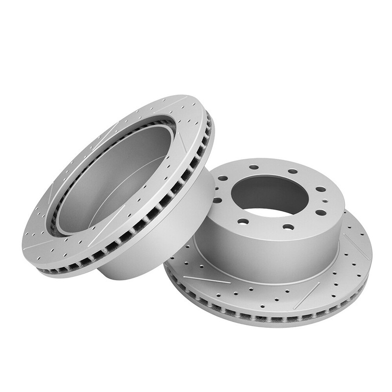 Rear Drilled Brake Rotors & Pads for Chevy Silverado GMC Sierra 2500 3500 HD gallery