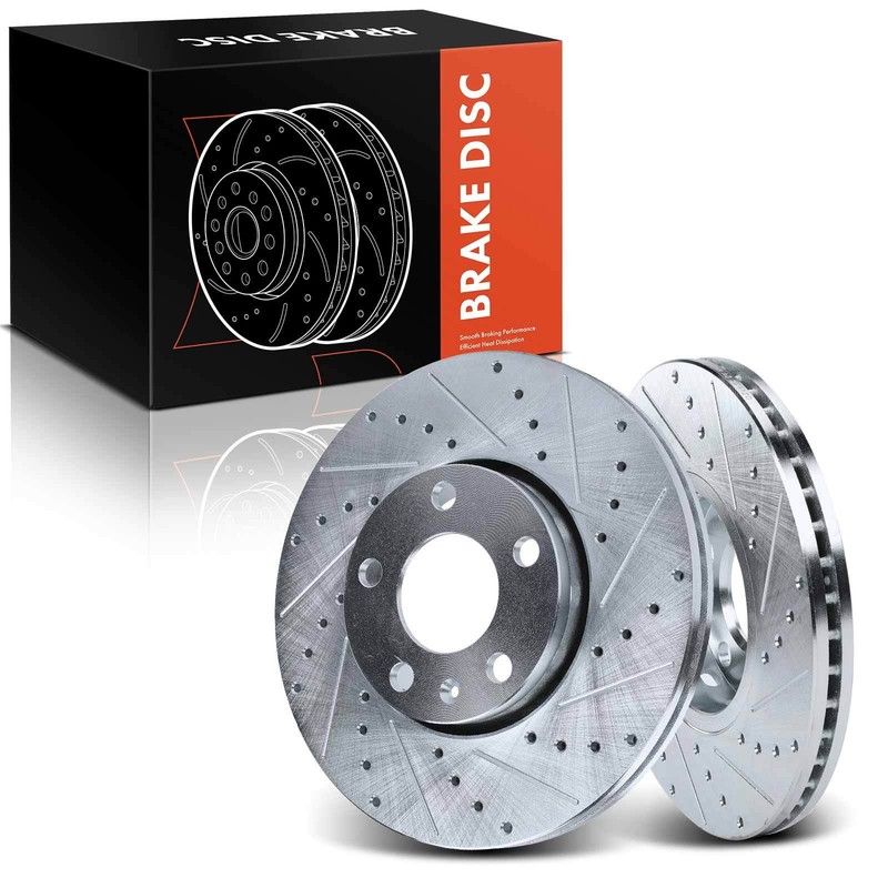 Drilled & Slotted Brake Rotors for Audi A4 A4 Quattro A6 Volkswagen Passat Front