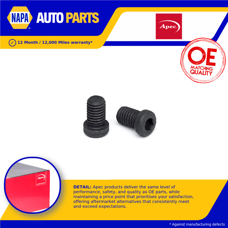 Brake Disc Screw Bolt fits BMW 730 E32, E38 3.0 85 to 96 34111123072 Apec New
