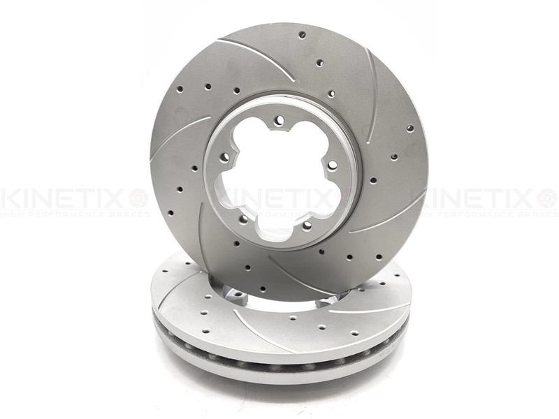 FOR FORD TRANSIT 2.2 TDCI 4X4 15-18 DRILLED GROOVED FRONT BRAKE DISCS PAIR