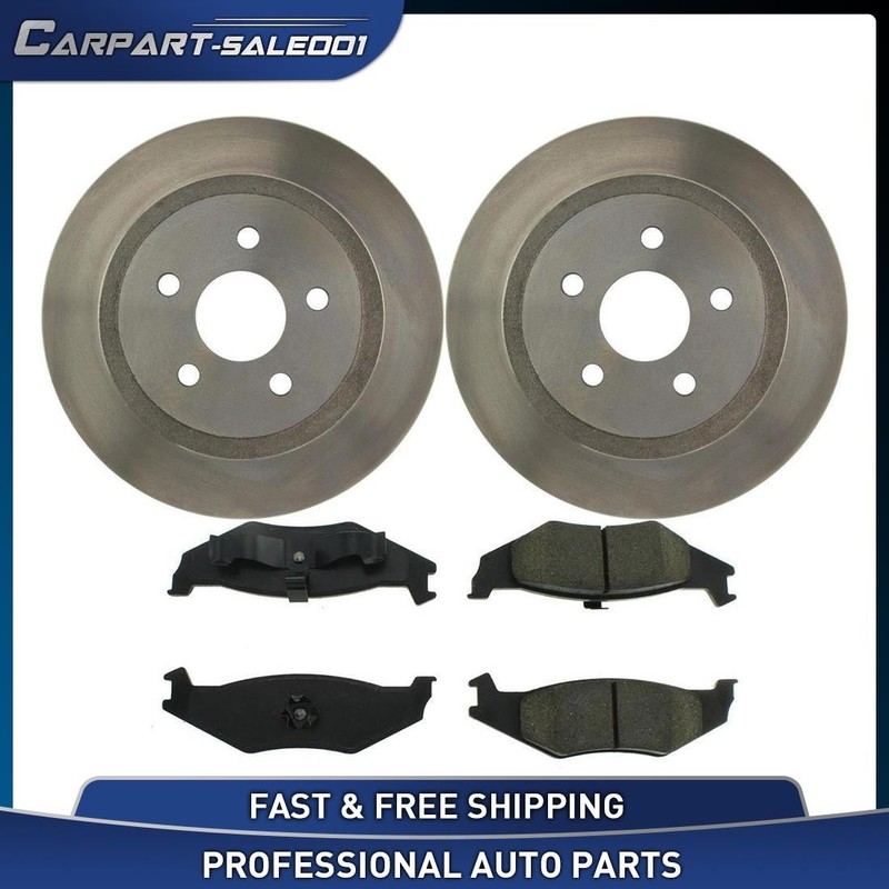 10.63″ Rear Disc Brake Rotors + Pads for 1989 1990 Chrysler Daytona LeBaron 2.2L