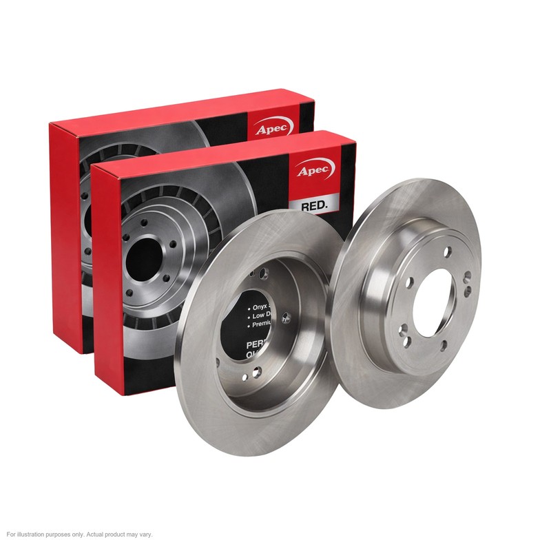 2x APEC Rear Brake Discs For HYUNDAI ELANTRA VI Saloon ( 110kW/150HP/1999cc