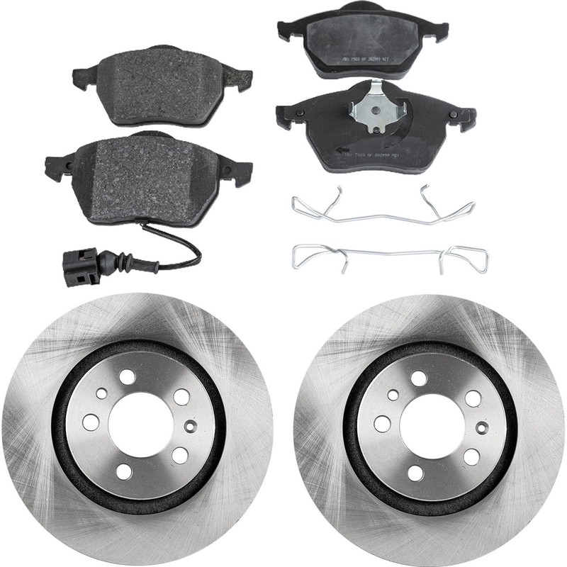 Front Brake Disc Rotors and Pads Kit for VW Sedan Volkswagen Beetle Jetta Golf