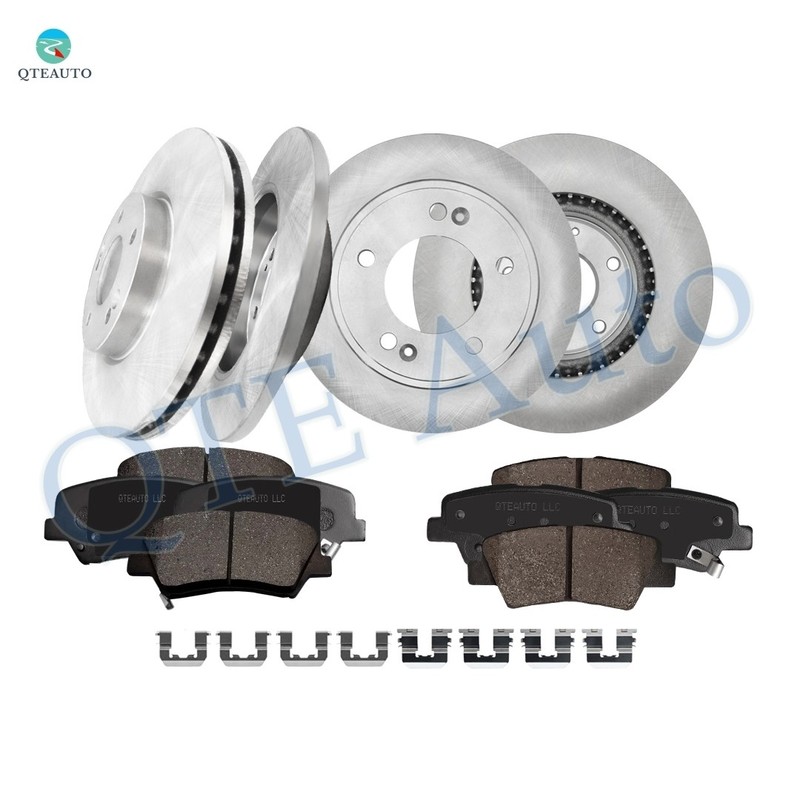 Front 280mm-Rear 262mm Brake Rotors-Brake Pad To 2013 2014 Hyundai Elantra Coupe