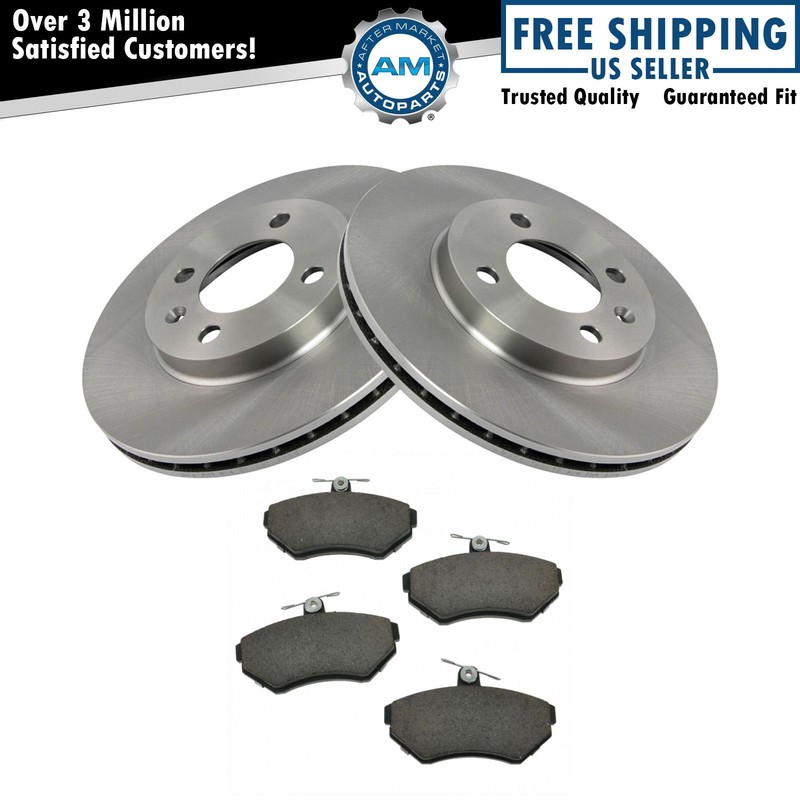 Front Ceramic Brake Pad & Rotor Set Kit for VW Jetta Passat Golf Cabrio