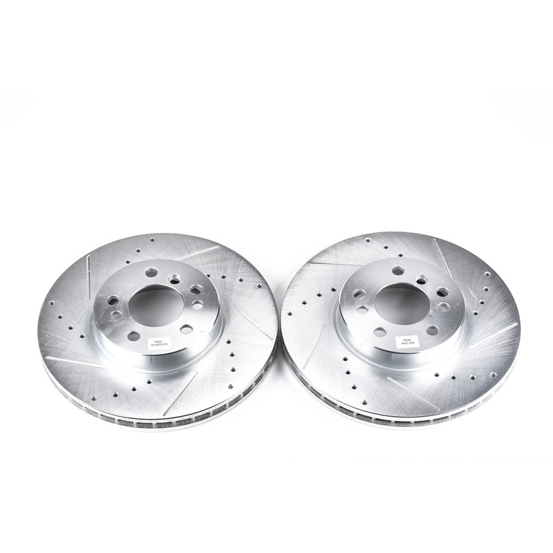 PowerStop Evolution Drilled Slotted Rotors Pair Front For BMW X5