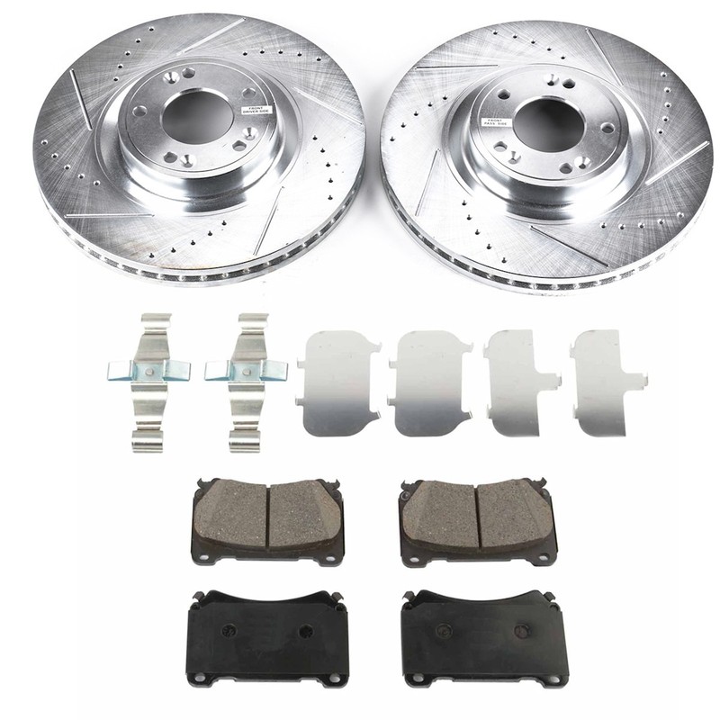 KIT-091421-389 Sure Stop 2-Wheel Set Brake Disc and Pad Kits Front for Genesis