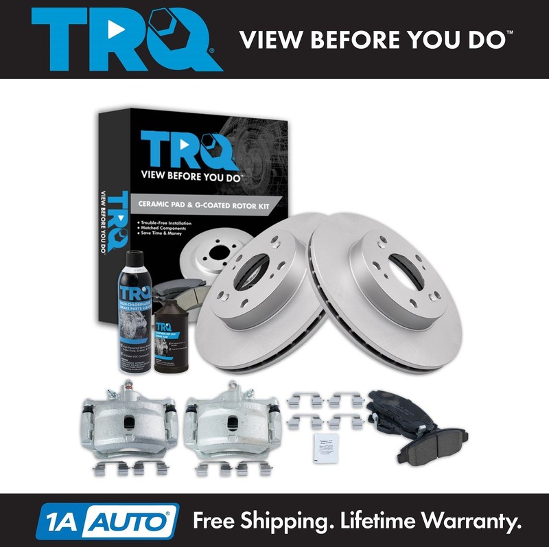 TRQ Front Brake Pad & Rotor Kit Fits 06-11 Honda Civic