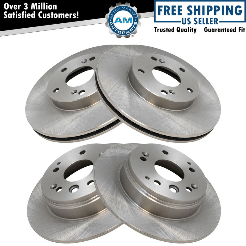 Front and Rear Brake Rotors Set For 2003-2011 Honda Element
