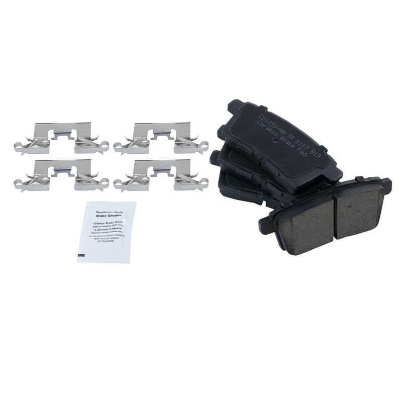 TRQ Front Rear Ceramic Brake Pad & Performance Rotor Kit w/Chemicals gallery