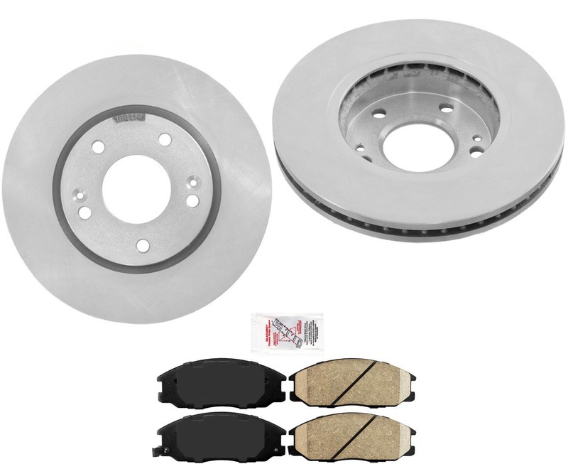 For 01-06 Front Wheel Drive Santa Fe Front Brake Rotors & Pads 275MM Rotors
