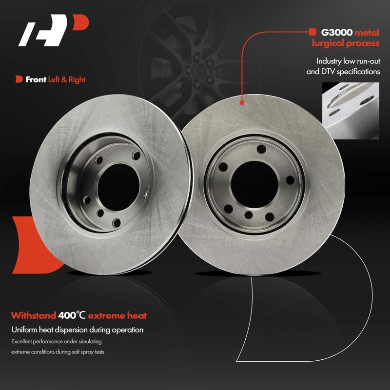 A-Premium Front Disc Brake Rotors & Ceramic Pads for BMW E36 E46 318i 1996-1998 gallery