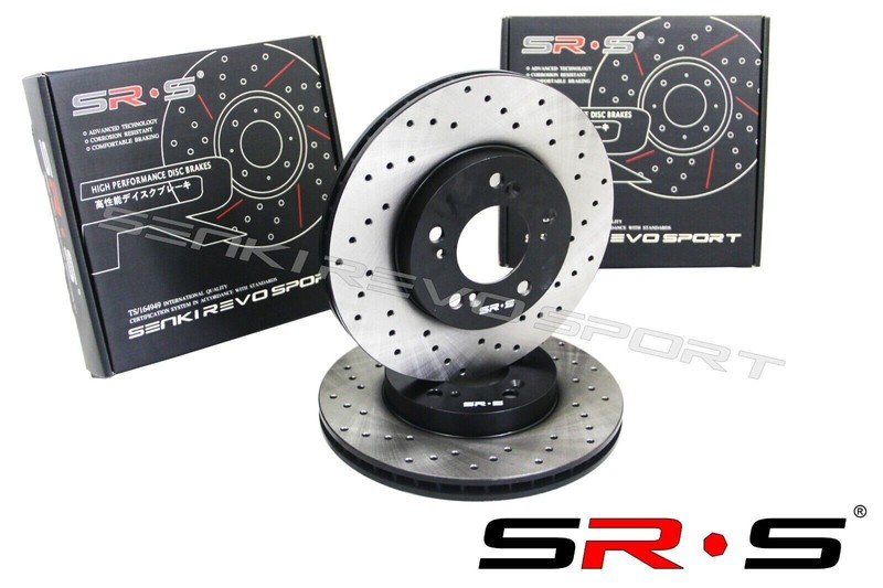 SRS Drilled Front Disc Brake Rotors For 1993-2002 Toyota Corolla 94 95 96 Drill