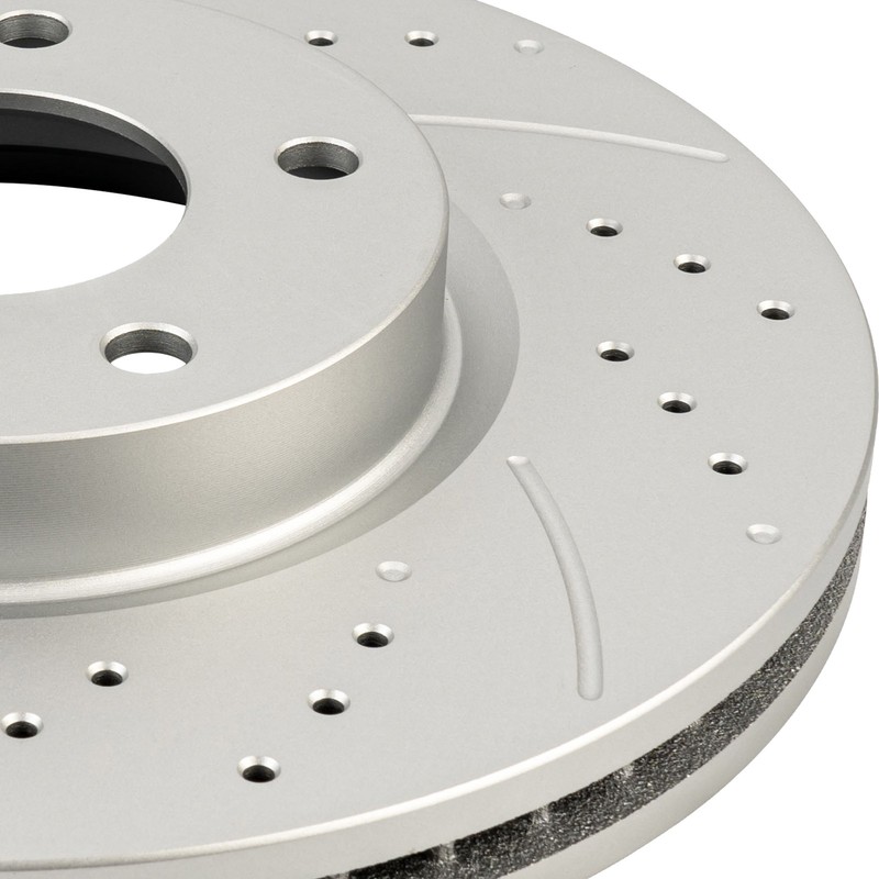 2x Front Left & Right Drilled & Slotted Brake Rotors For 2013-2015 Mazda CX-5 gallery