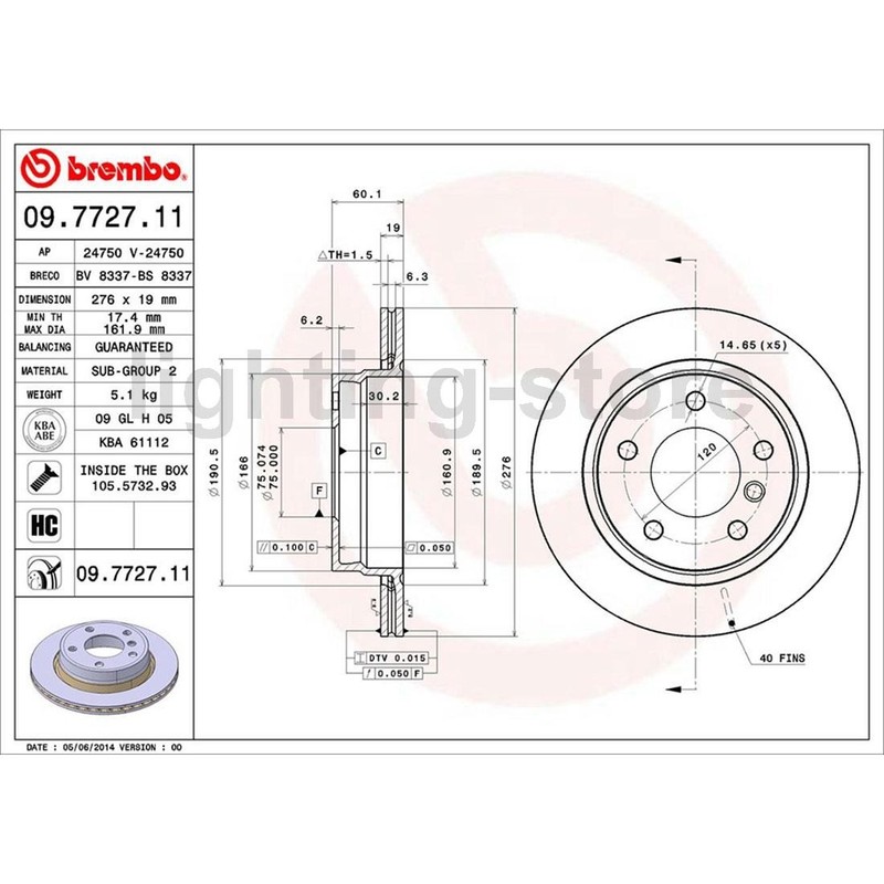 Brembo 6X Front Rear Disc Brake Pad Set Disc Brake Rotor For 2000-2000 BMW 323i gallery