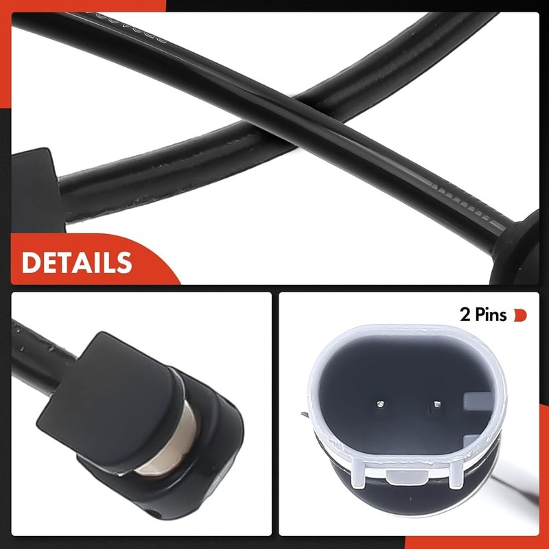 Front and Rear Disc Brake Pad Wear Sensors Compatible with BMW X5 2011-2018, X6 gallery