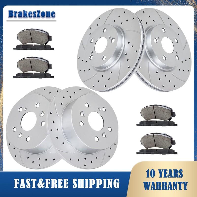 299mm Front 280mm Rear Disc Rotors Brake Pads Fit for Mazda 6 2006-2013 Brakes