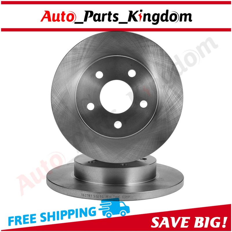 2Pcs Rear Brake Rotors For Chevrolet Cobalt Malibu Saturn Aura Ion Pontiac G5 G6