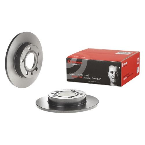 Brembo 08.9136.11 Disc Brake Rotor Rear Gray Cast Iron For 2001-2004 Audi A4