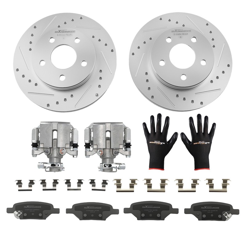 270mm Rear Brake Rotors+Calipers w/Pads for Pontiac G5 2007-2009/G6 2005-2010