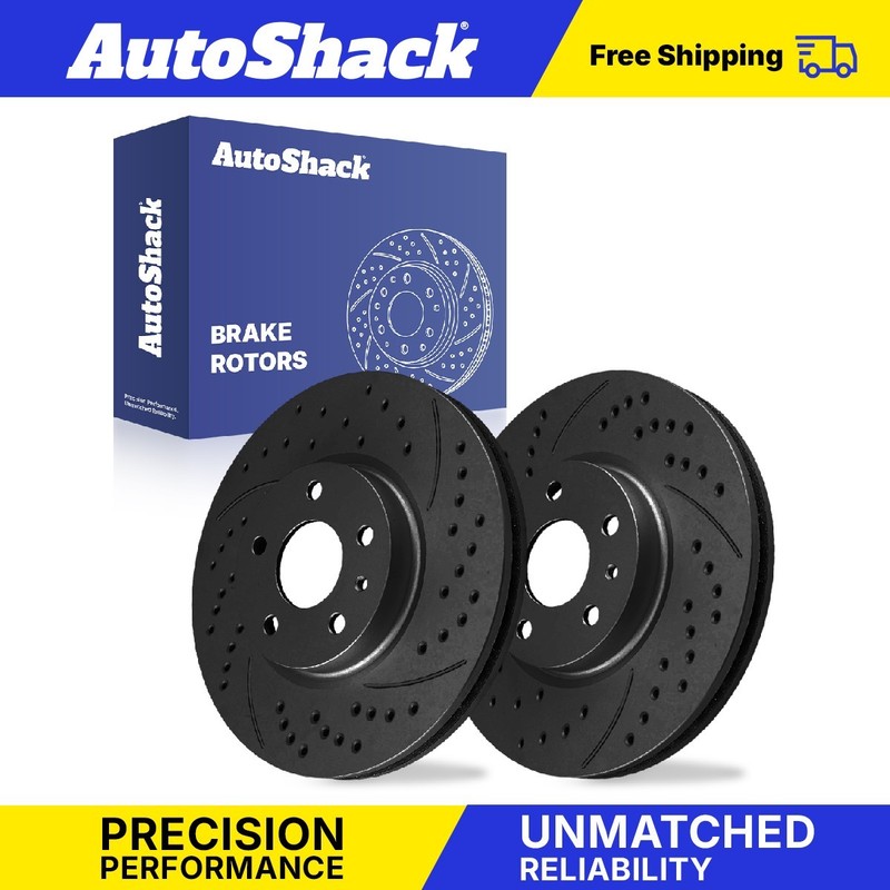 Front Drilled Slotted Brake Rotors Pair for Ford, Fusion 2013-2020, FWD L4 2.0L