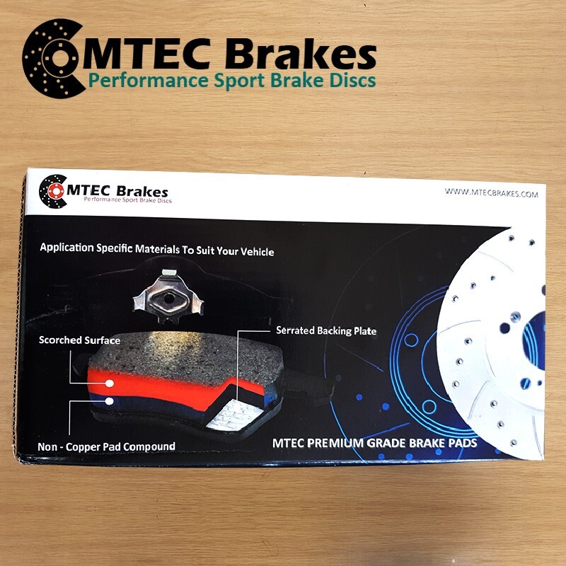 Seat Ibiza 2.0 16v GTI 96-98 HA Brake Discs Pads Mtec Premium Drilled Grooved gallery
