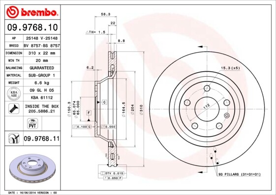 Brake Discs Rear Torq Fits Audi TT 2006-2014 2.0 TDi 2.5 3.2 8J0615601A gallery