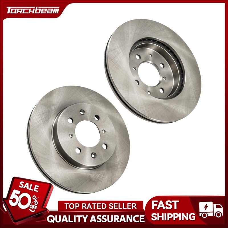 2x 261mm Front Rotors for 2001-2003 Honda Civic 2004-2005 1.7L 2007-2012 Fit