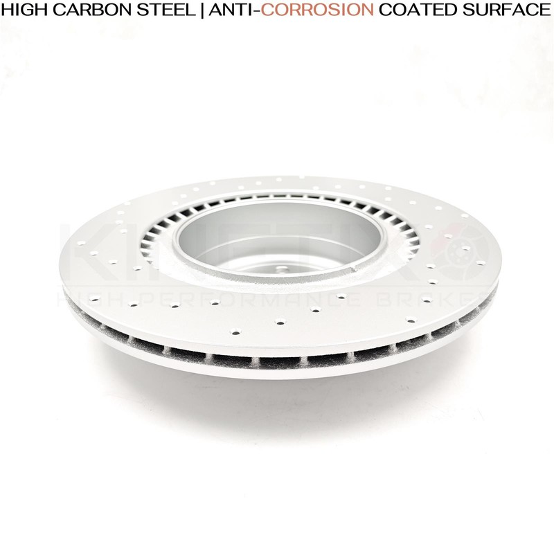 FOR BMW X6M E71 E72 (09-2014) CROSS DRILLED REAR BRAKE DISCS PAIR 385mm X 24mm gallery