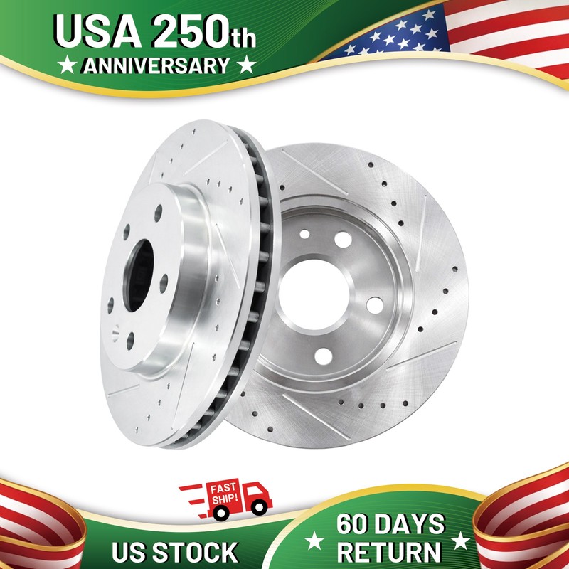 Front -Drilled Brake Rotors for Buick LaCrosse Regal Allure Chevy Malibu Limited