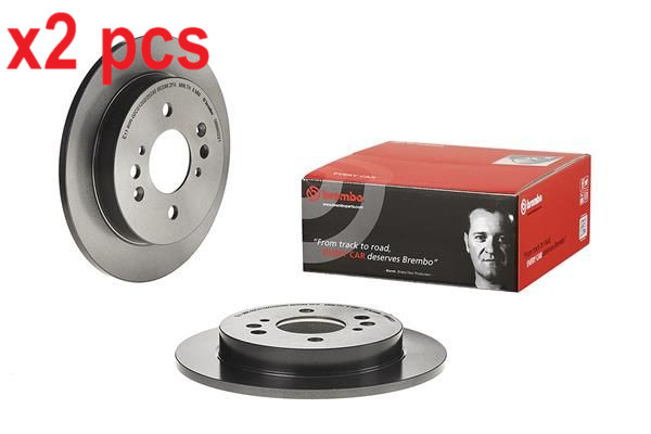 X2 PCS L&R SIDES FITS HONDA JAZZ IV 1.3 BRAKE DISC 08.B602.21 BREMBO