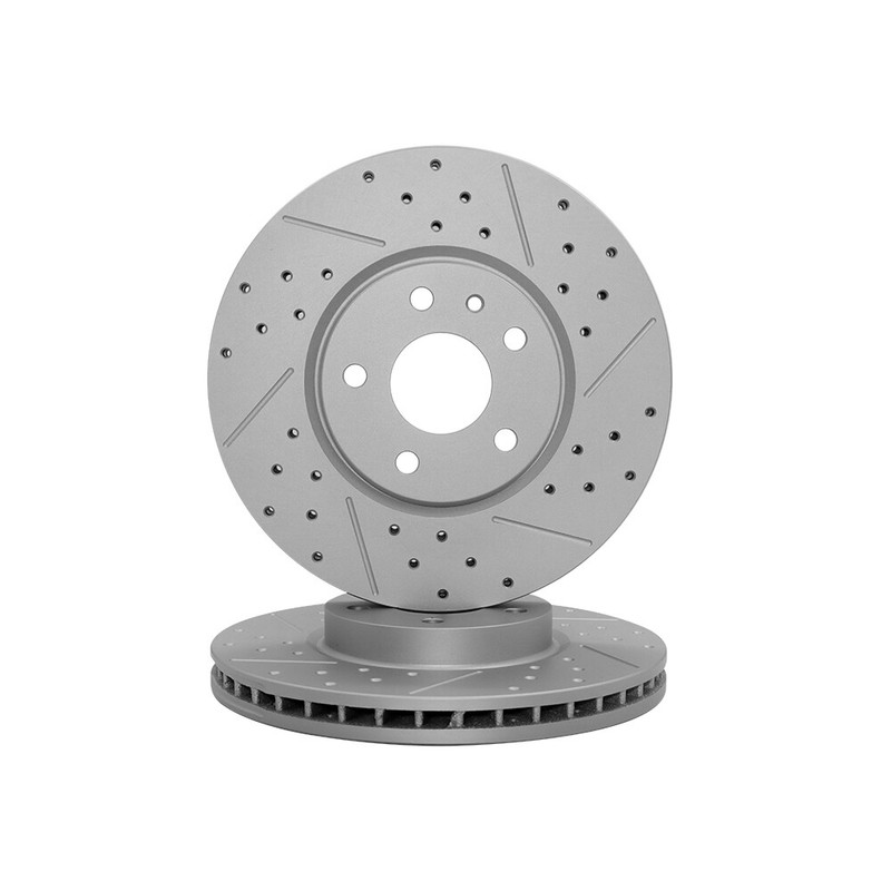 Front Drilled Rotors + Ceramic Brake Pads for 2013-2016 Ford Fusion Lincoln MKZ gallery