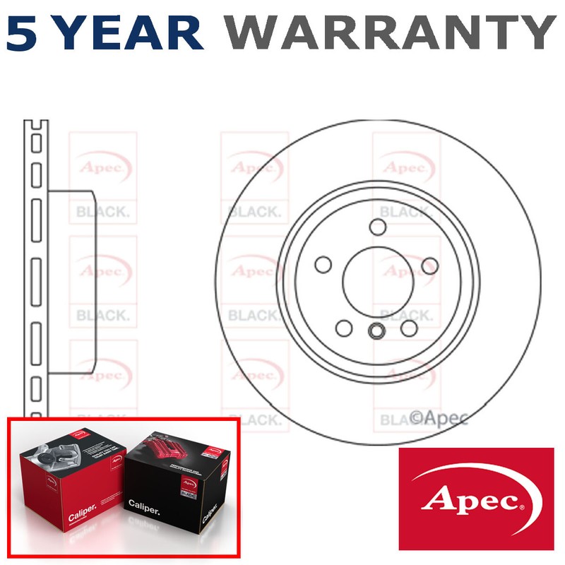 Apec Front Brake Disc Fits BMW 5 Series 2003-2010 6 Series 2004-2010 #2